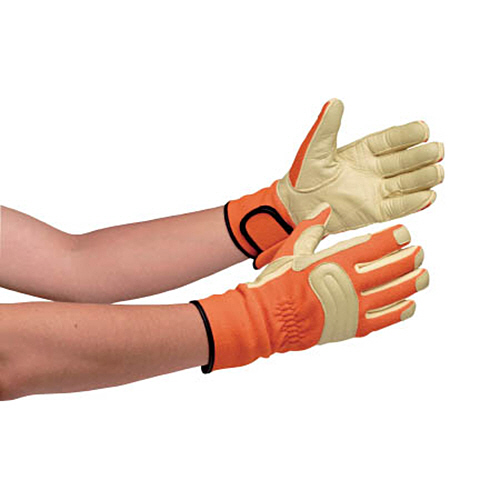 消防･ﾚﾝｼﾞｬｰ用 防火手袋(豚革補強ﾀｲﾌﾟ) L 1双画像