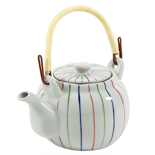 土瓶 650ml 色十草 茶こし付き 急須 ポット ティーポット 陶器画像
