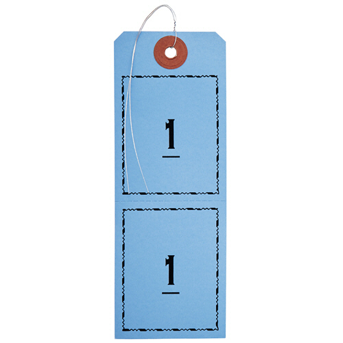 連番荷札 単色 (1-100) 青 1ﾊﾟｯｸ画像