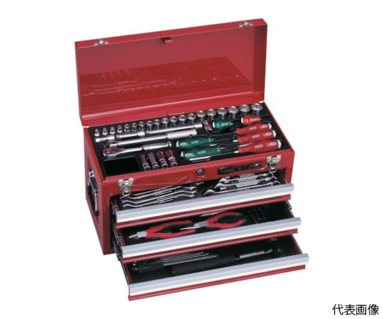 整備用工具セット ツールセット 差込角9.5mm 72点セット シルバー画像