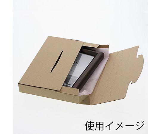 ダンボール　ラクポスBOX　215-30　10枚 複数のダンボールが縦に積まれている様子