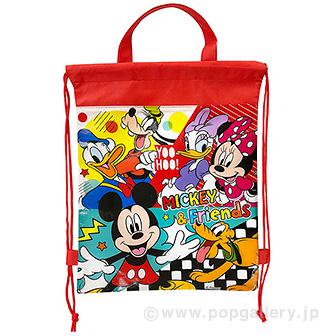 ディズニー2WAYバッグA （12個入） カラフルなデザインが施されたバッグが立てかけられた様子