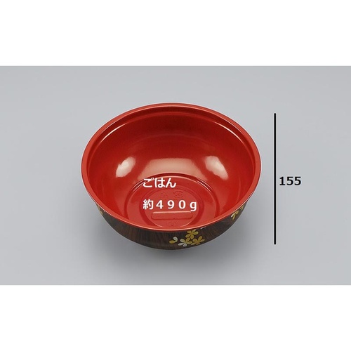 シーピー化成 どんぶり容器 カール155 花吹雪 本体 発泡画像