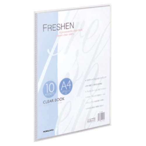 ｸﾘﾔｰﾌﾞｯｸ(ﾌﾚｯｼｪﾝ) 固定式 A4ﾀﾃ 10ﾎﾟｹｯﾄ 透明 1冊画像