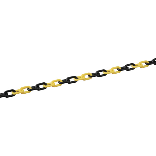 ﾌﾟﾗｽﾁｯｸﾁｪｰﾝ 黄/黒 PT-630TR 長さ30m 線径6mmφ PE 1巻画像