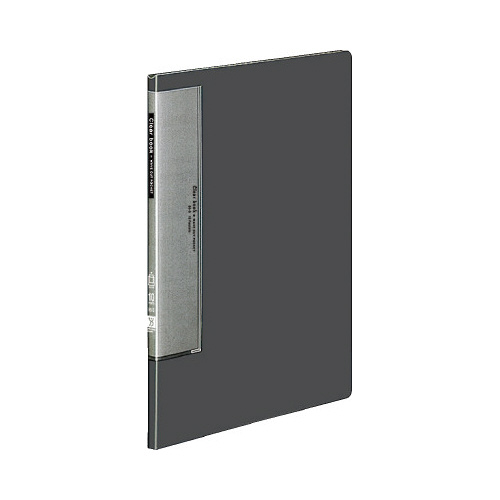 クリヤーブックウェーブカットＢ５縦１０Ｐ濃灰Ｘ３画像