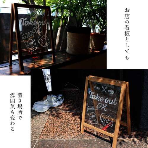ホワイトボード　ラズ透明ホワイトボード　ディスプレイ　ナチュラル 透明なガラスのような表面が光を反射している様子
