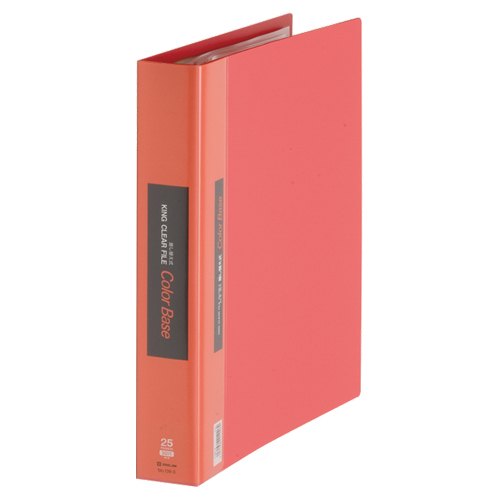 ｸﾘｱｰﾌｧｲﾙ ｶﾗｰﾍﾞｰｽ 差し替え式A4ﾀﾃ30穴20ﾎﾟｹｯﾄ付属 背幅49mm赤 1ｾｯﾄ(5冊)画像