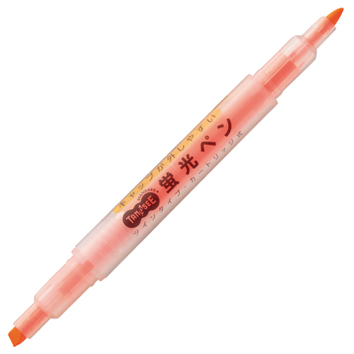 ｷｬｯﾌﾟが外しやすい蛍光ﾍﾟﾝ ﾂｲﾝ ｵﾚﾝｼﾞ 1本画像
