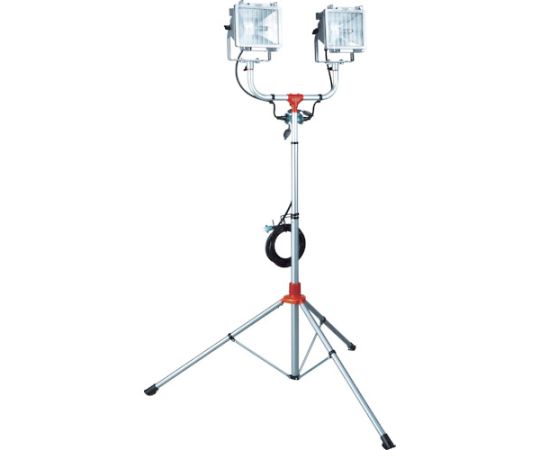 防雨型スタンド付ハロゲンライト　500W×2灯　100V電線5m画像