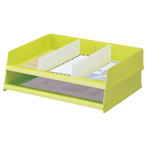 ﾌﾘｰｻｲｽﾞﾚﾀｰﾄﾚｰ A4ﾖｺ 黄緑 1ｾｯﾄ(16個:2個×8組)